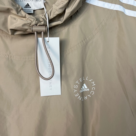 Adidas Stella McCartney Oversize Jayla Jacket Wind Breaker Pockets Beige… - Picture 2 of 16